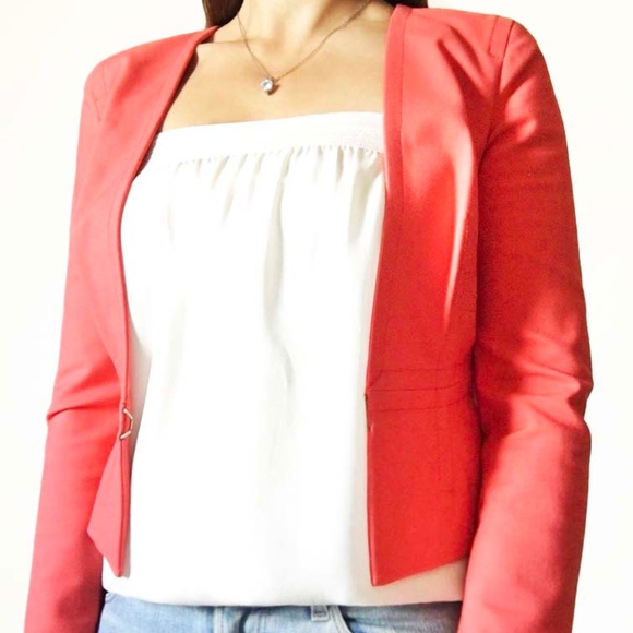 MARCIANO Bright Coral Bolero Blazer  NWOT - Picture 1 of 13
